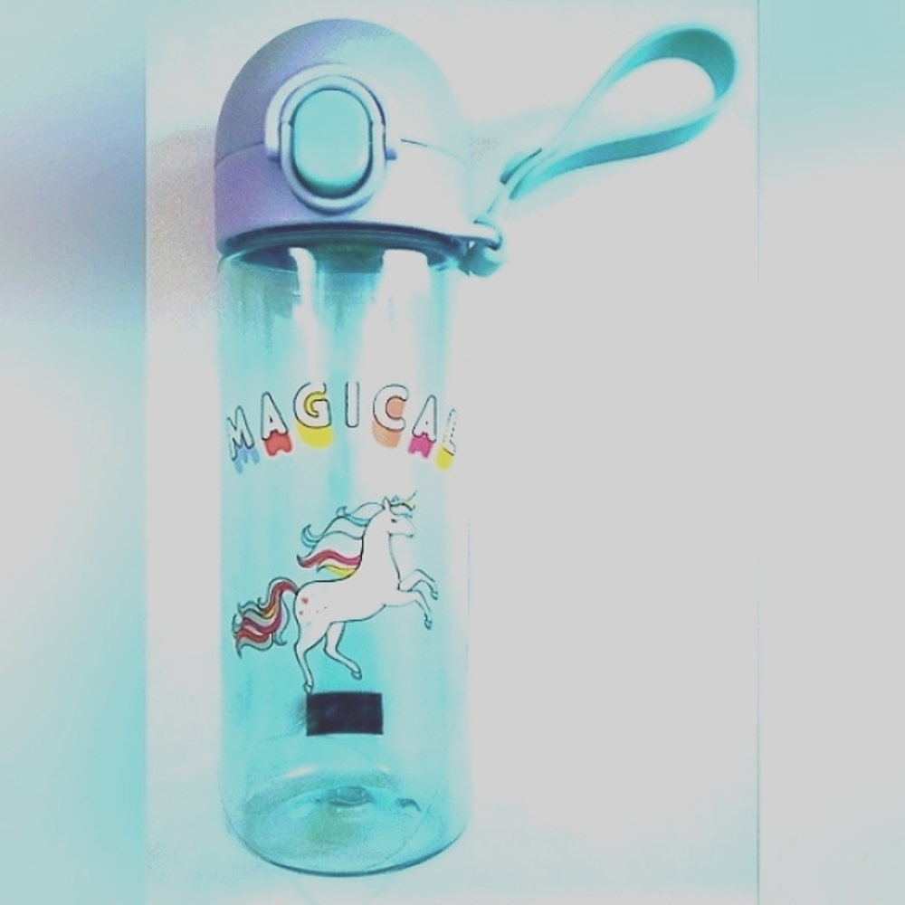 🦄Oshkosh B'Gosh Flip Lid Water Bottle 'Magical Unicorn's 🦄 Blue Purple